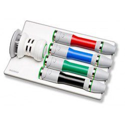 Image stylos de couleurs : noir, vert, bleu, rouge